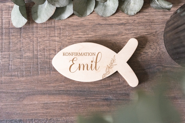 Geldgeschenk | Geldversteck zur Taufe oder Konfirmation | Design Fisch | Personalisierung